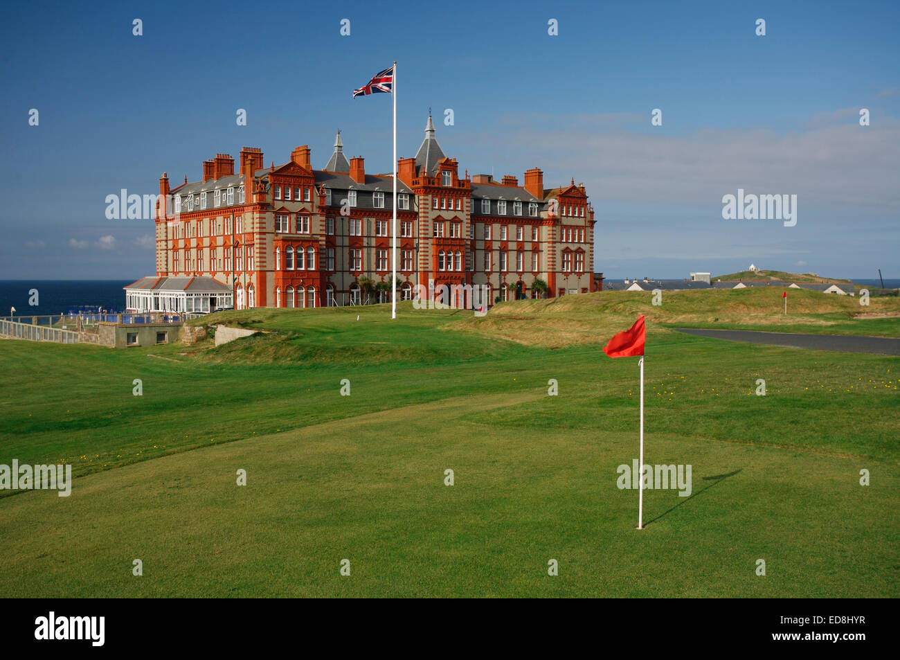 The Headland Hotel, Newquay, Cornwall, sud-ouest de l'Angleterre Banque D'Images