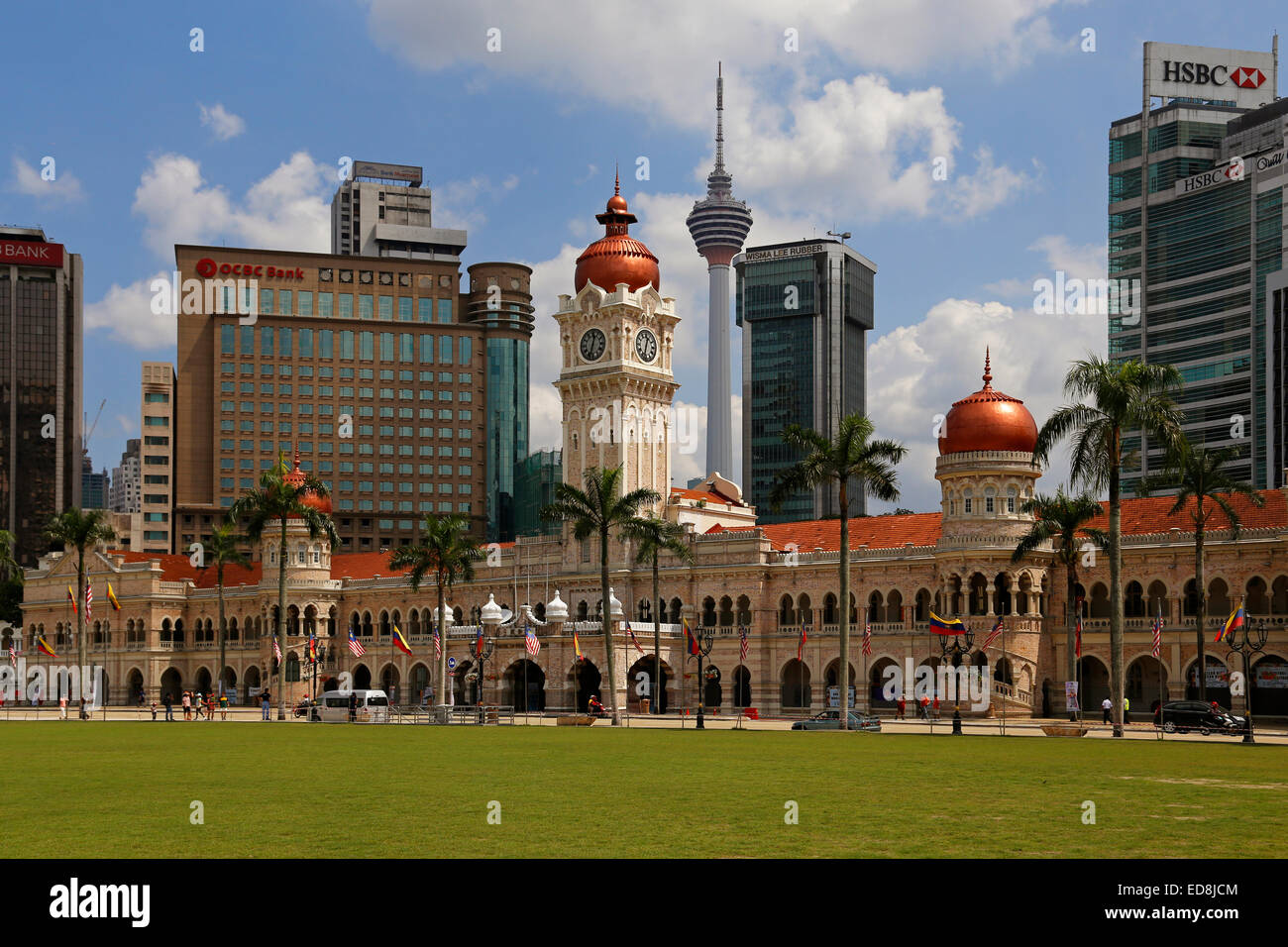 La place de l'indépendance - Merdeka Terrain - avec le Sultan Abdul Samad Building derrière, Kuala Lumpur, Malaisie Banque D'Images