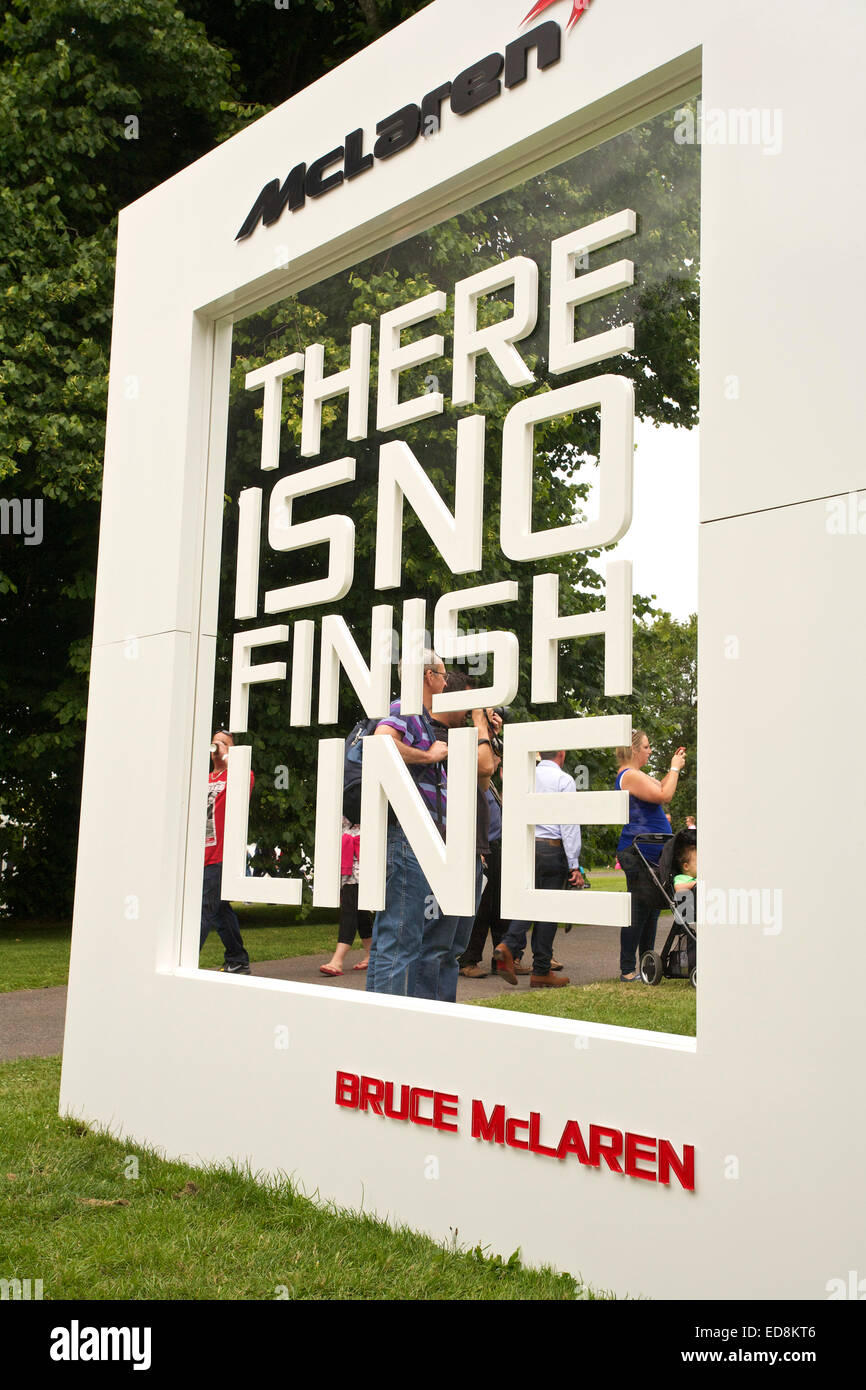 "Il n'y a pas de ligne d'arrivée' Bruce McLaren Banque D'Images