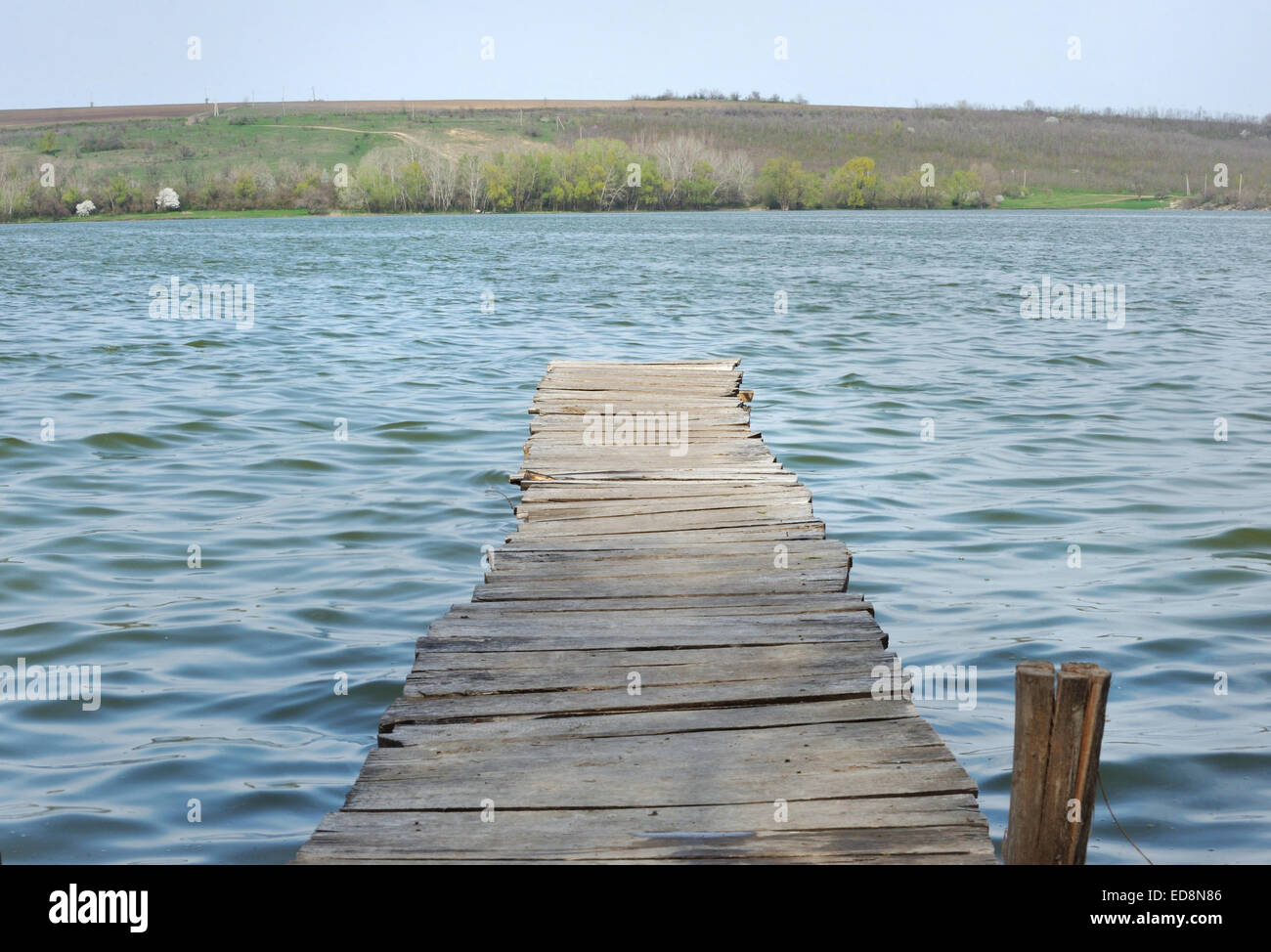 Passerelle sur le lac Banque D'Images