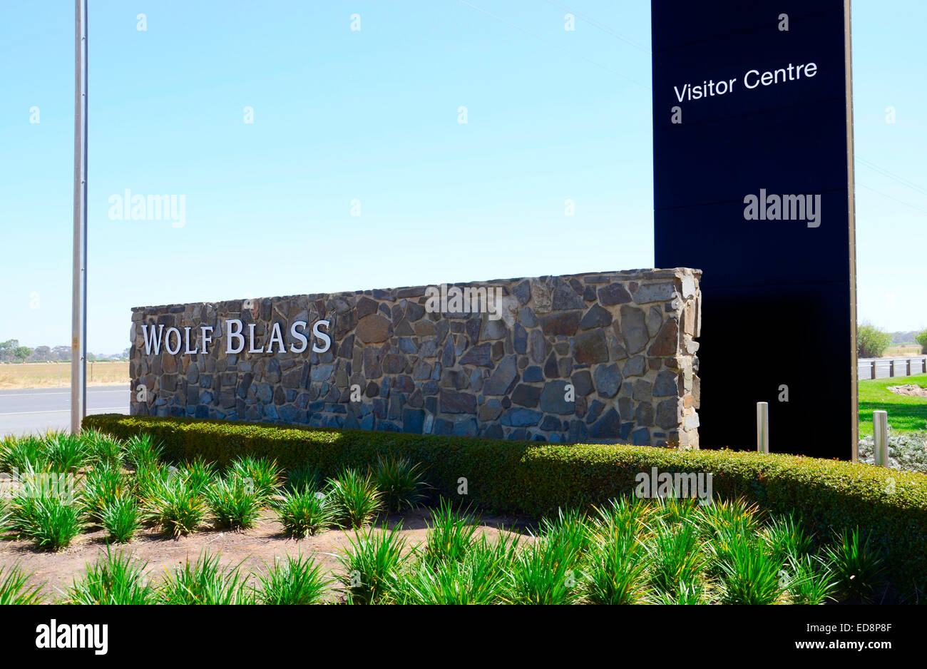 Le premier ministre australien vin et trader, Wolf Blass, estate, Cellar Door, dégustation de vin et centre de visiteurs à Barossa Valley. Banque D'Images