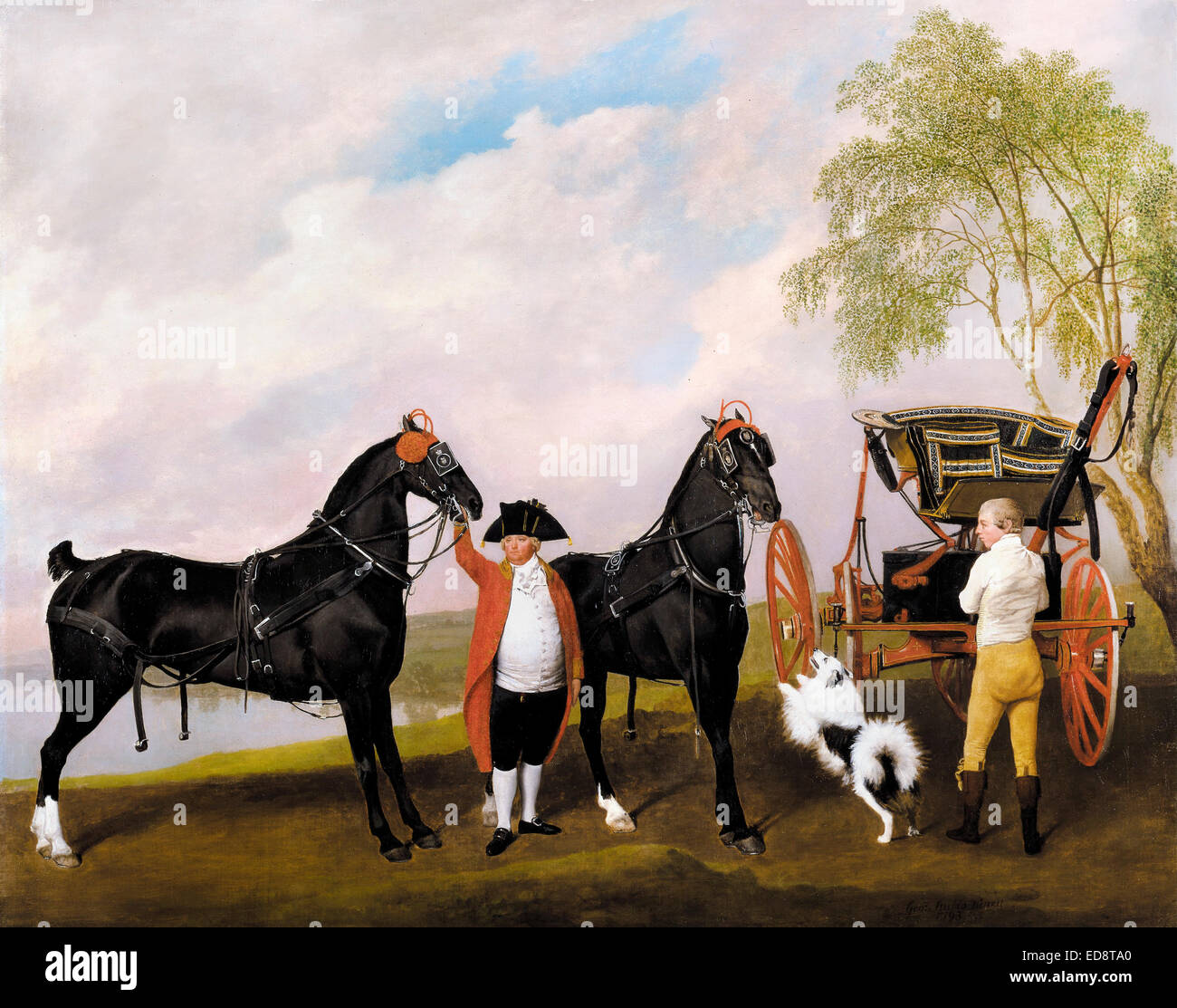George Stubbs, le Prince of Wales's Phaeton 1793 Huile sur toile. Collection Royale du Royaume-Uni. Banque D'Images