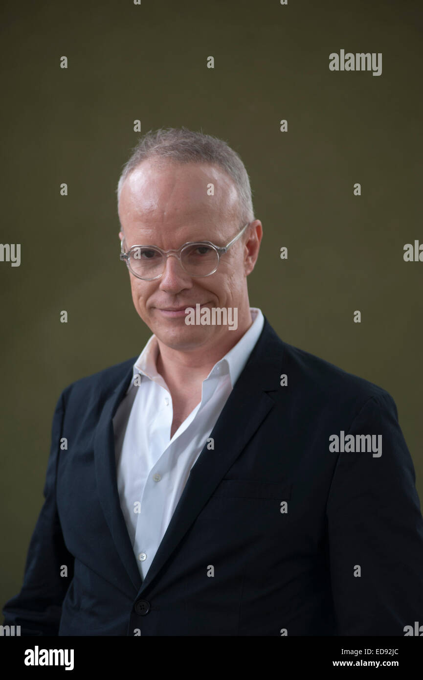 Auteur Hans Ulrich Obrist, assistant à l'Edinburgh International Book Festival Banque D'Images