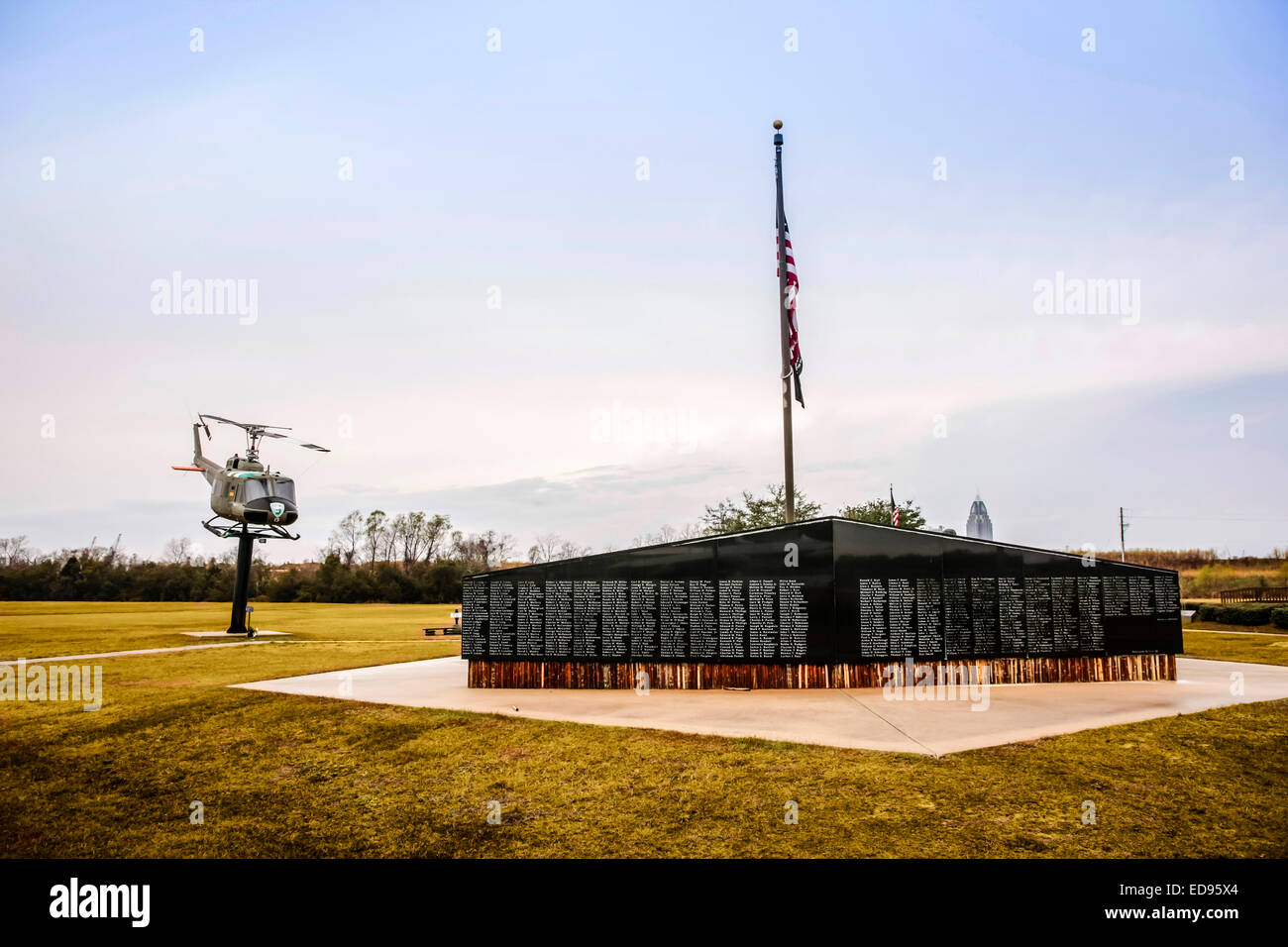L'Alabama Guerre du Vietnam Veterans Memorial à l'USS Arizona Memorial Park à Mobile Banque D'Images