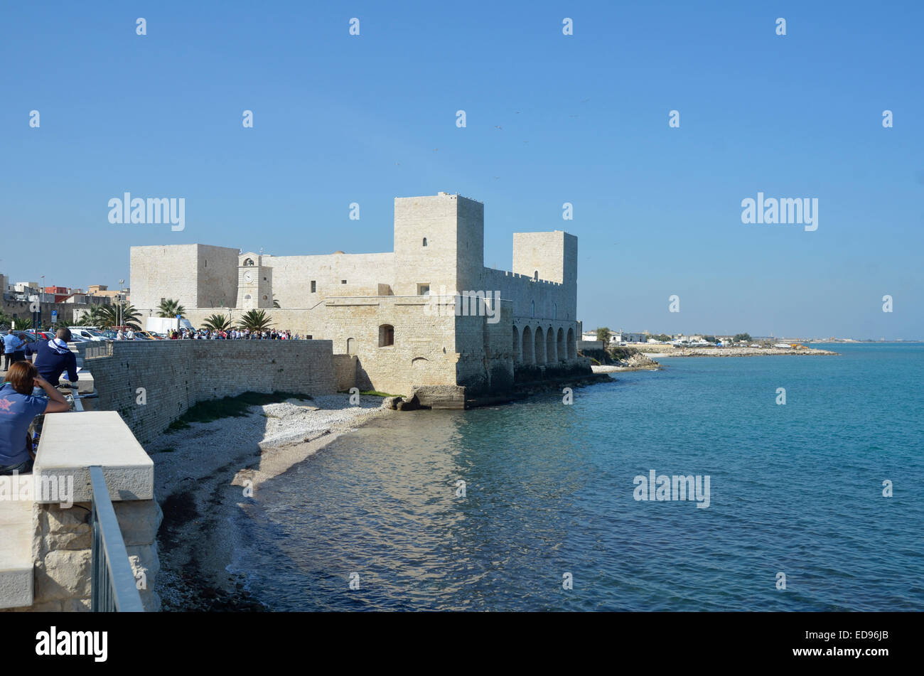 Fort, château, Piazza Manfredi, Trani, Barletta Andria, Pouille, Italie, Europe Banque D'Images
