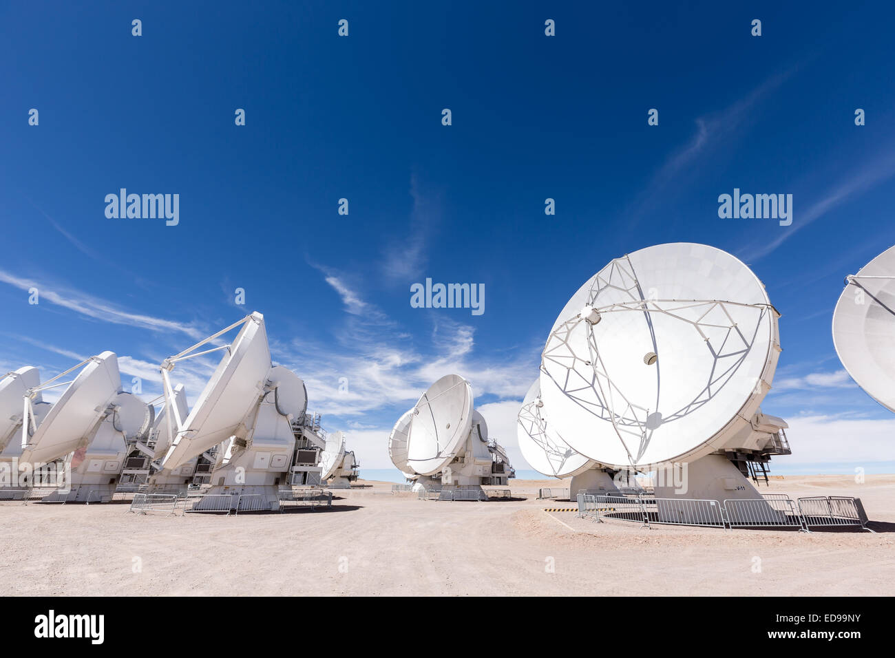 Au radiotélescope ALMA observatory, San Pedro de Atacama, Chili, Amérique du Sud Banque D'Images