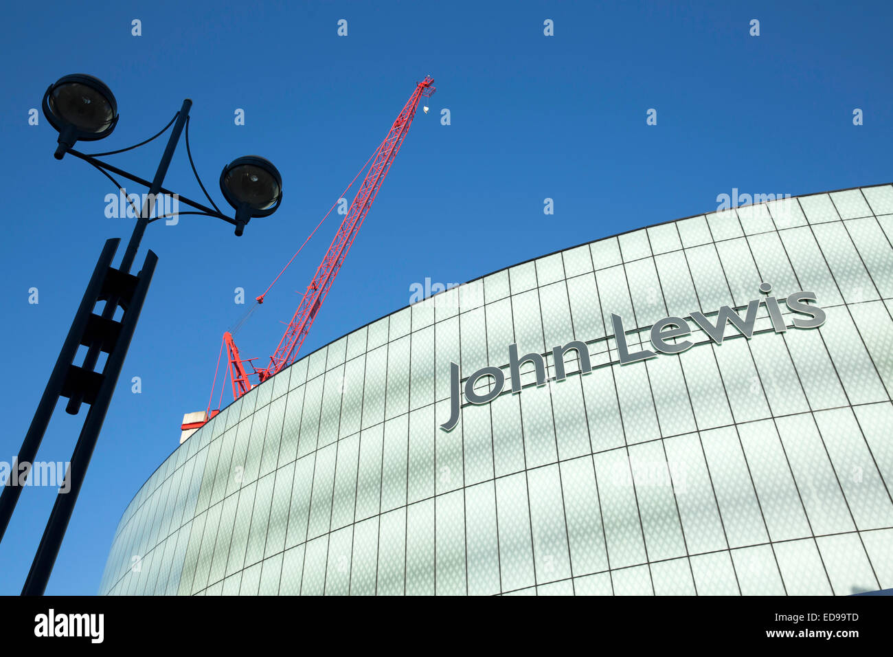 La façade du nouveau magasin John Lewis, partie de la gare New Street vu pour la première fois. Banque D'Images