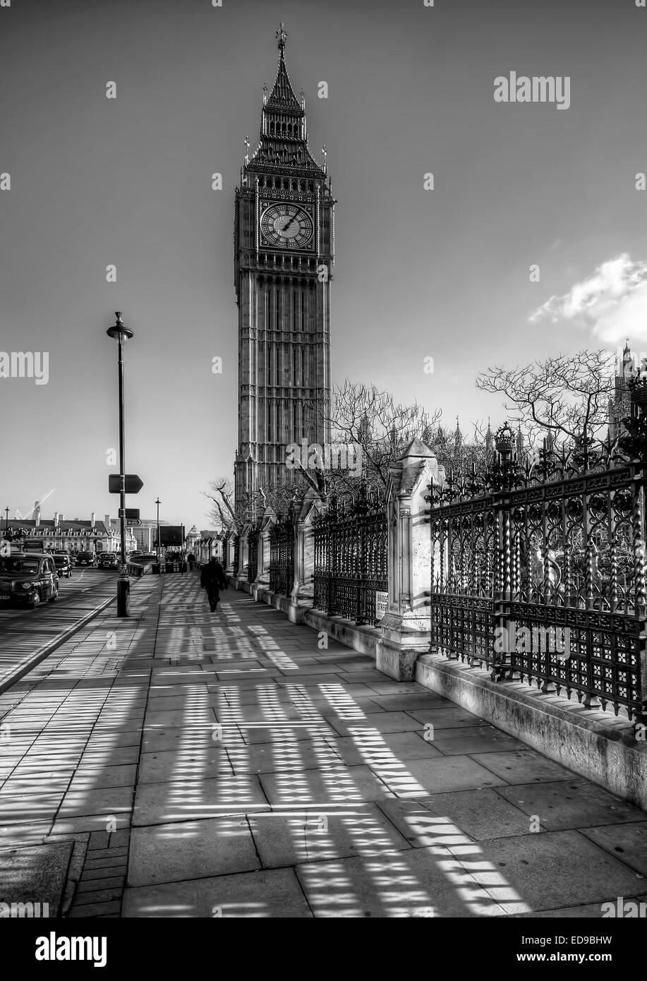 Vue emblématique de Big Ben, London Banque D'Images
