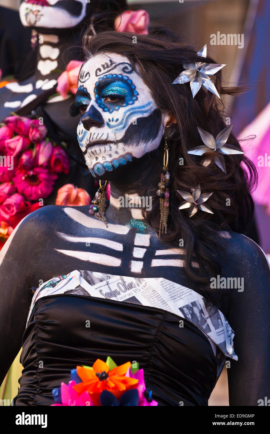 LA CALAVERA CATRINA ou crâne élégant, est l'icône de la FÊTE DES MORTS - Guanajuato, Mexique Banque D'Images