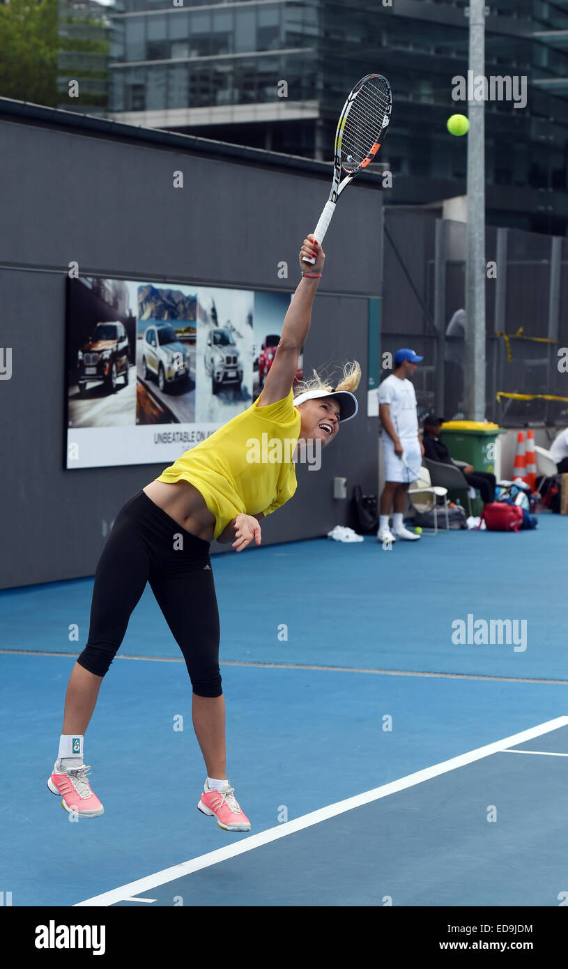 Auckland, Nouvelle-Zélande. 06Th Jan, 2015. Tête de Caroline Wozniacki. ASB Classic Women's International. ASB Tennis Centre, Auckland, Nouvelle-Zélande. Credit : Action Plus Sport/Alamy Live News Banque D'Images