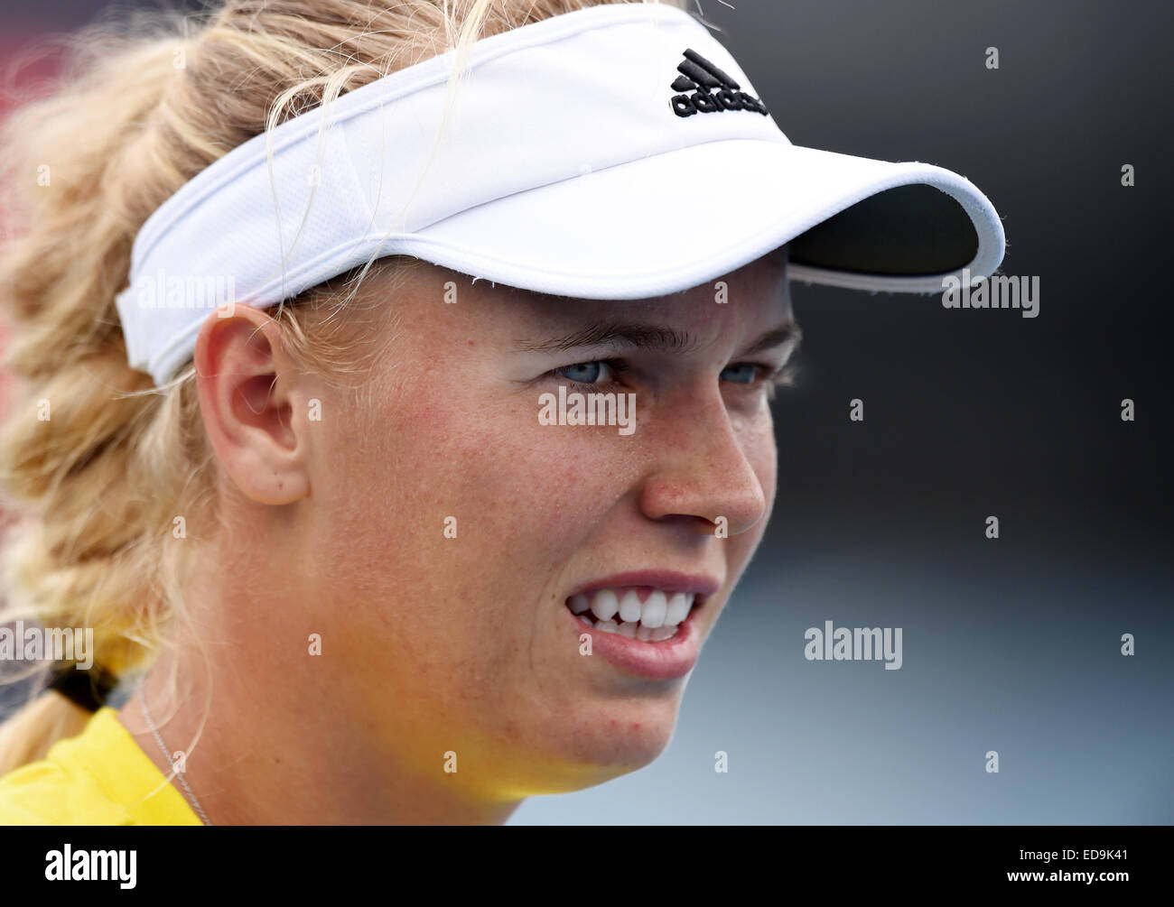 Auckland, Nouvelle-Zélande. 06Th Jan, 2015. Tête de Caroline Wozniacki. ASB Classic Women's International. ASB Tennis Centre, Auckland, Nouvelle-Zélande. Credit : Action Plus Sport/Alamy Live News Banque D'Images
