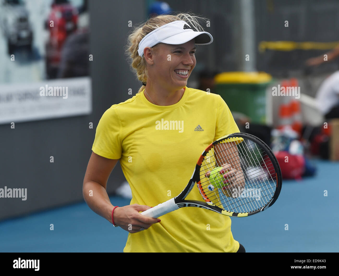 Auckland, Nouvelle-Zélande. 06Th Jan, 2015. Tête de Caroline Wozniacki. ASB Classic Women's International. ASB Tennis Centre, Auckland, Nouvelle-Zélande. Credit : Action Plus Sport/Alamy Live News Banque D'Images