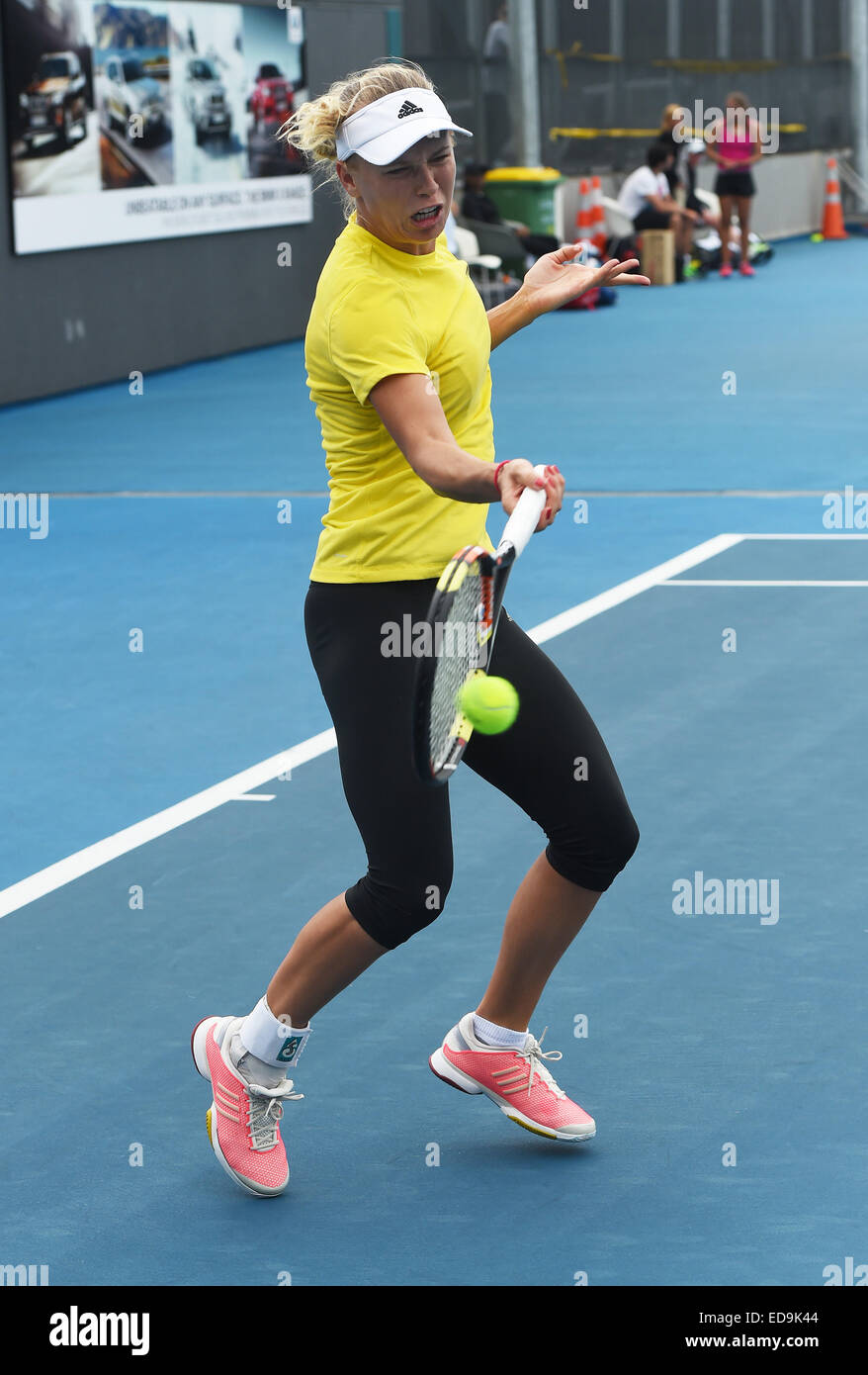 Auckland, Nouvelle-Zélande. 06Th Jan, 2015. Tête de Caroline Wozniacki. ASB Classic Women's International. ASB Tennis Centre, Auckland, Nouvelle-Zélande. Credit : Action Plus Sport/Alamy Live News Banque D'Images