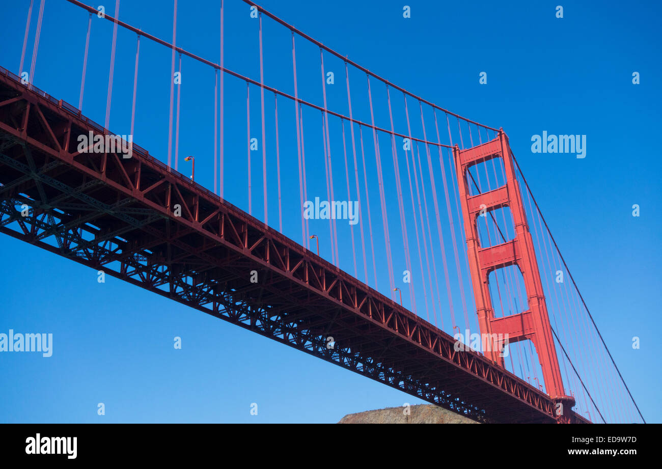 Golden Gate Bridge à San Francisco CA Banque D'Images