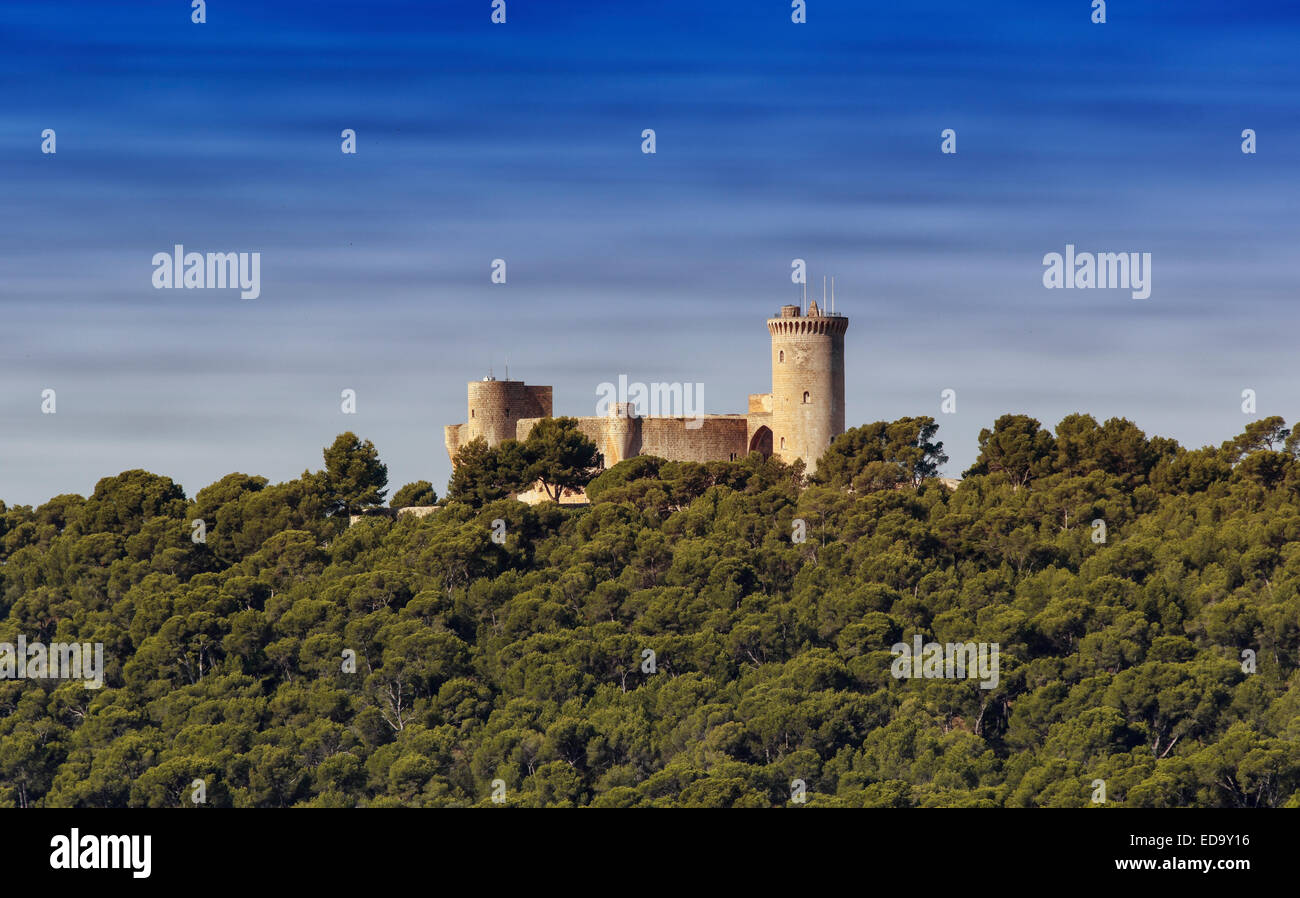 Image de la Palma de Majorque, château de Bellver à bas Banque D'Images