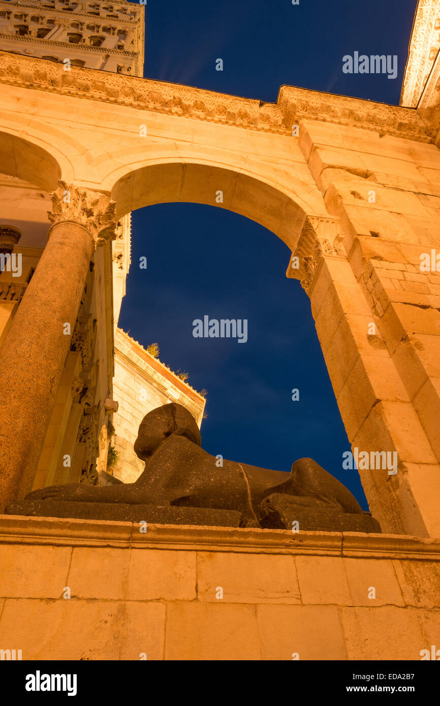 Cathédrale de Split et palais de Dioclétien, en Croatie Banque D'Images