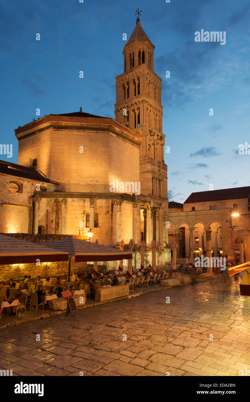 Cathédrale de Split et palais de Dioclétien, en Croatie Banque D'Images