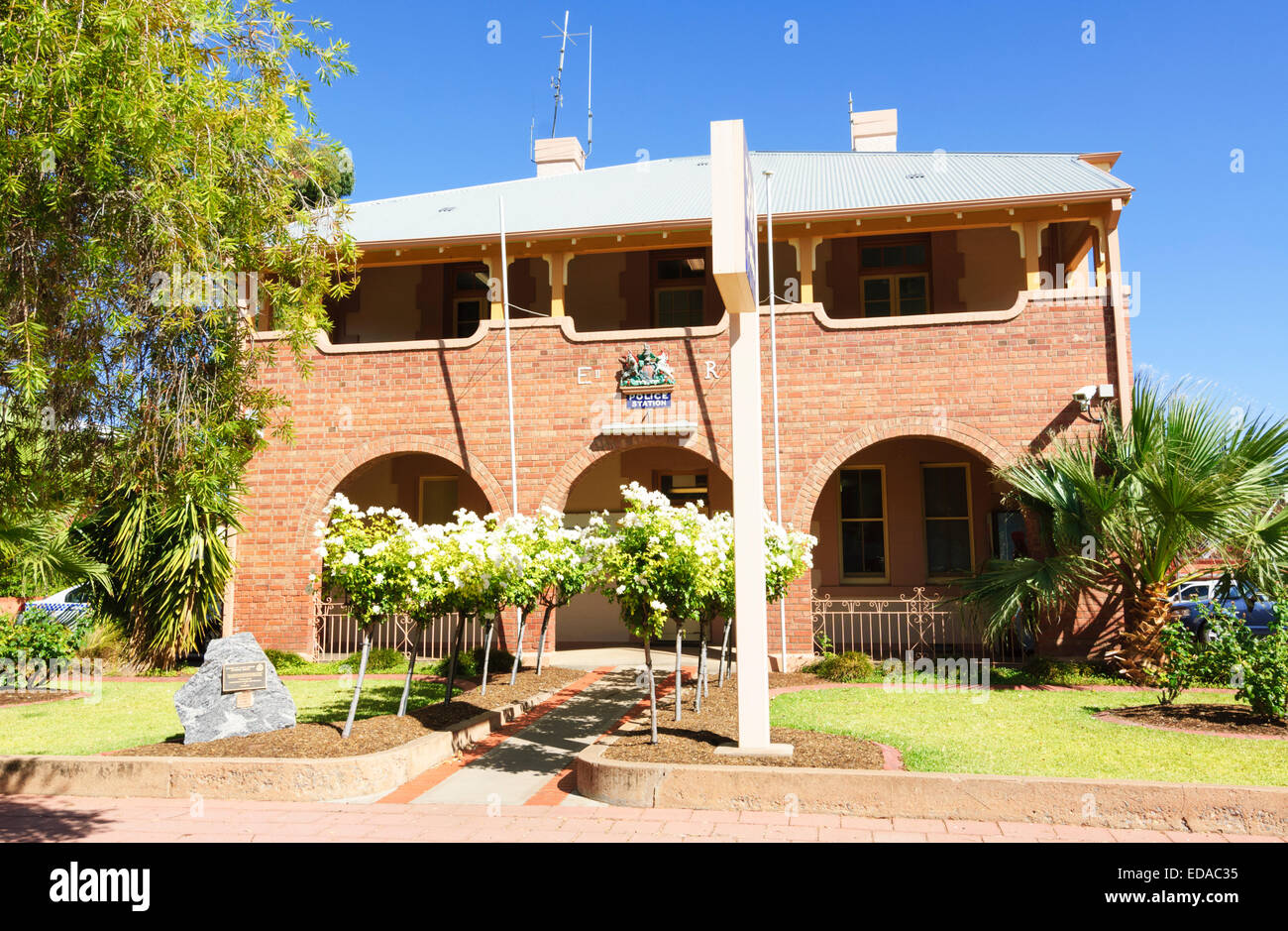 Bâtiment de police, d'argent, Street, Broken Hill, New South Wales, NSW, Australie Banque D'Images