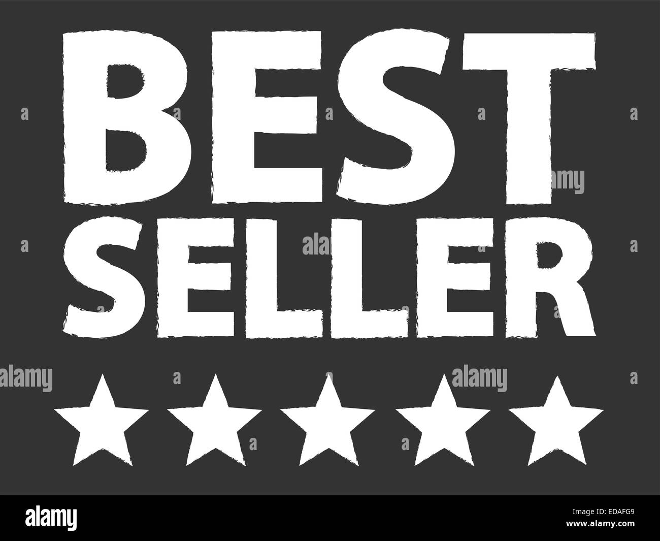 Meilleur vendeur cinq étoiles sur tableau noir Banque D'Images