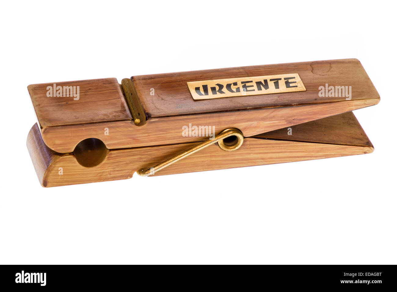 Presse-papier presse-papier en bois clothespin Bureau Bureau Banque D'Images