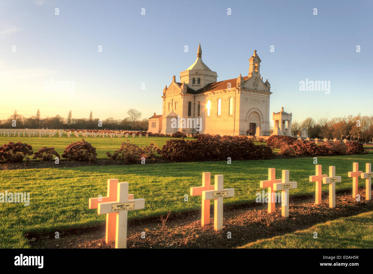 Cimetière national français Notre-Dame-de-Lorette - Ablain-Saint-Nazaire Banque D'Images