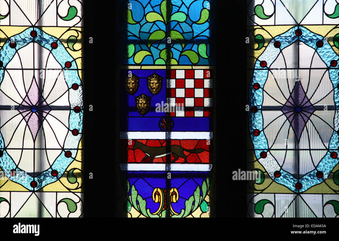 Bâtiment des archives de l'État national croate à Zagreb, Croatie Banque D'Images