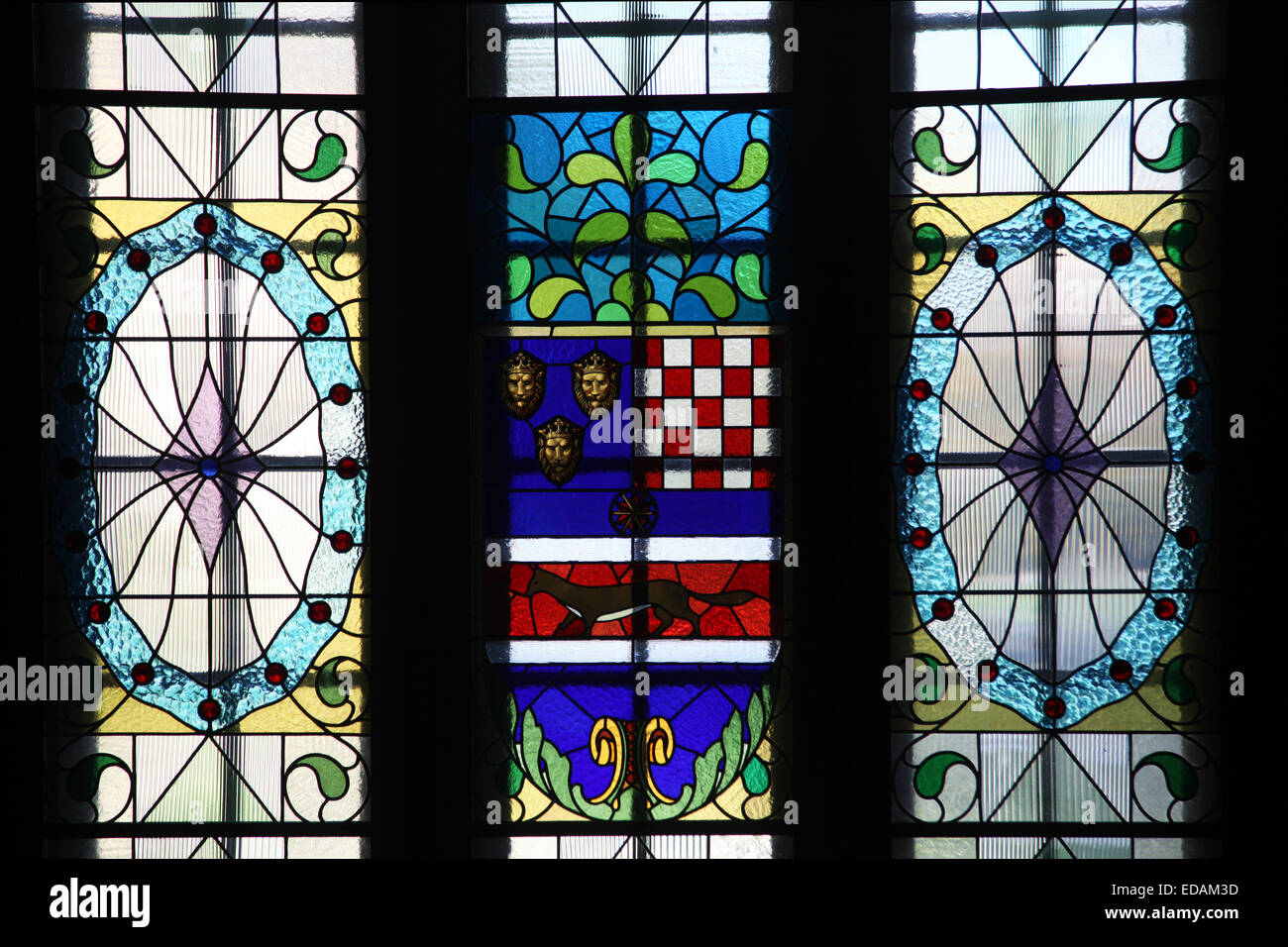 Bâtiment des archives de l'État national croate à Zagreb, Croatie Banque D'Images