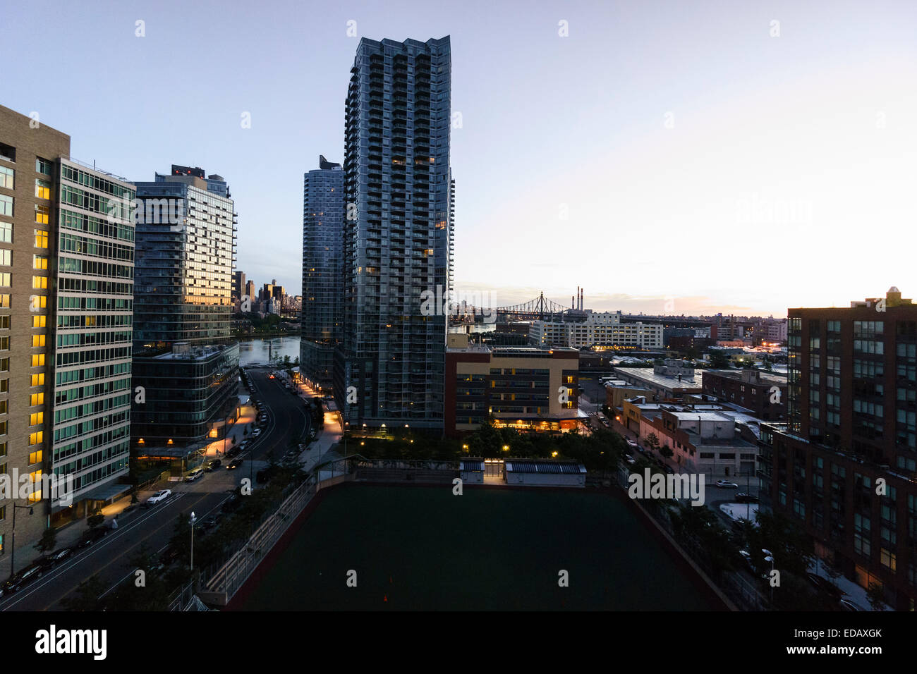 Développement de nouvelles locations et copropriétés à Long Island City, Queens Banque D'Images