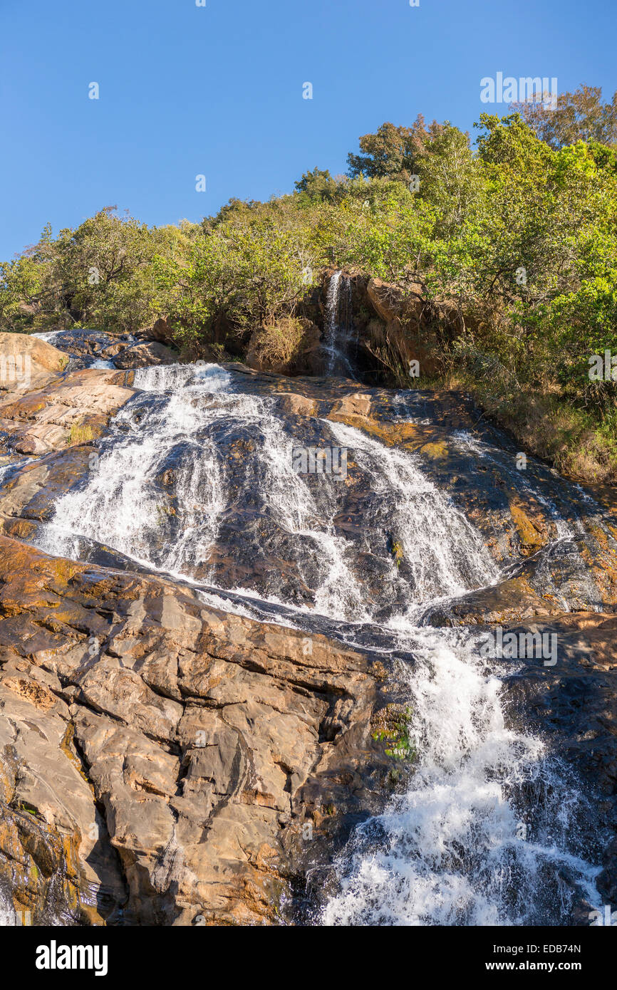 HHOHHO, SWAZILAND, AFRIQUE - Réserve naturelle de Phophonyane cascade. Banque D'Images