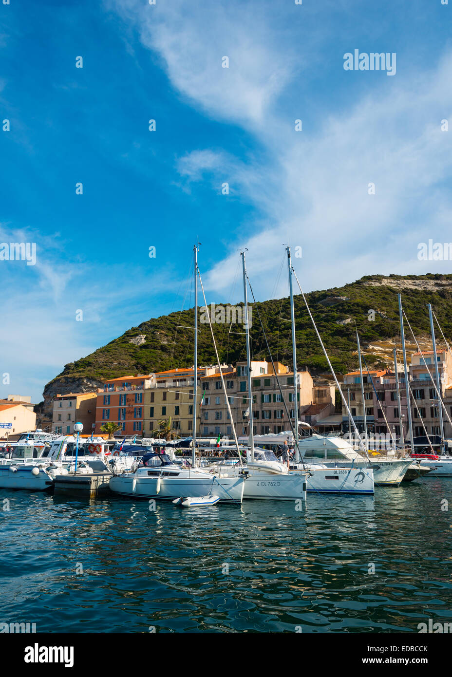 Port, Bonifacio, Corse, France Banque D'Images