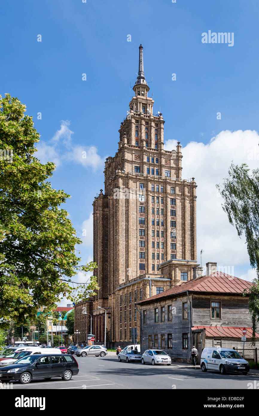 Académie des sciences de Lettonie Latvijas, Zinatnu Akademija, Riga, Lettonie Banque D'Images