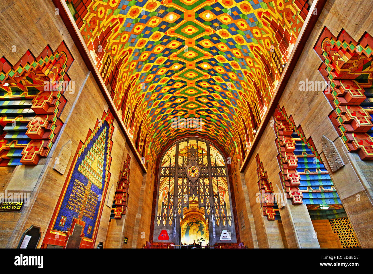 Guardian Building à l'intérieur de Detroit, Michigan, USA. Le 24 octobre 2014. Banque D'Images