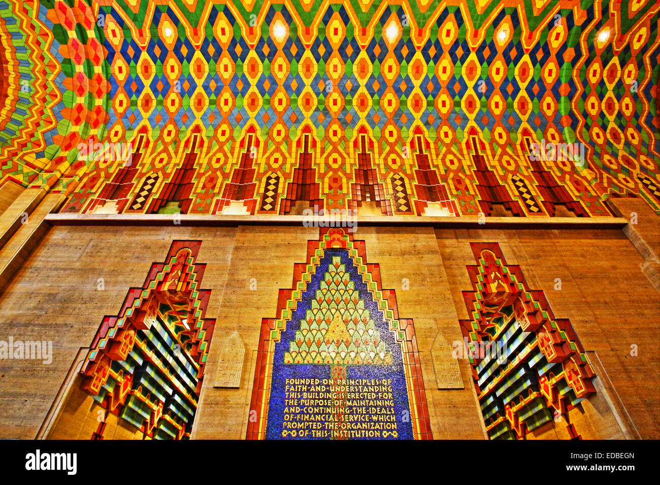 Guardian Building à l'intérieur de Detroit, Michigan, USA. Le 24 octobre 2014. Banque D'Images