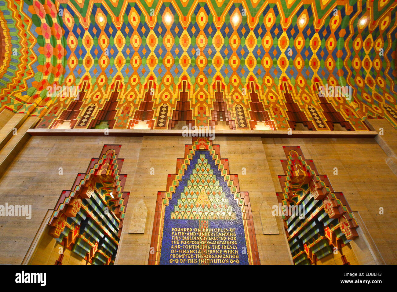 Guardian Building à l'intérieur de Detroit, Michigan, USA. Le 24 octobre 2014. Banque D'Images