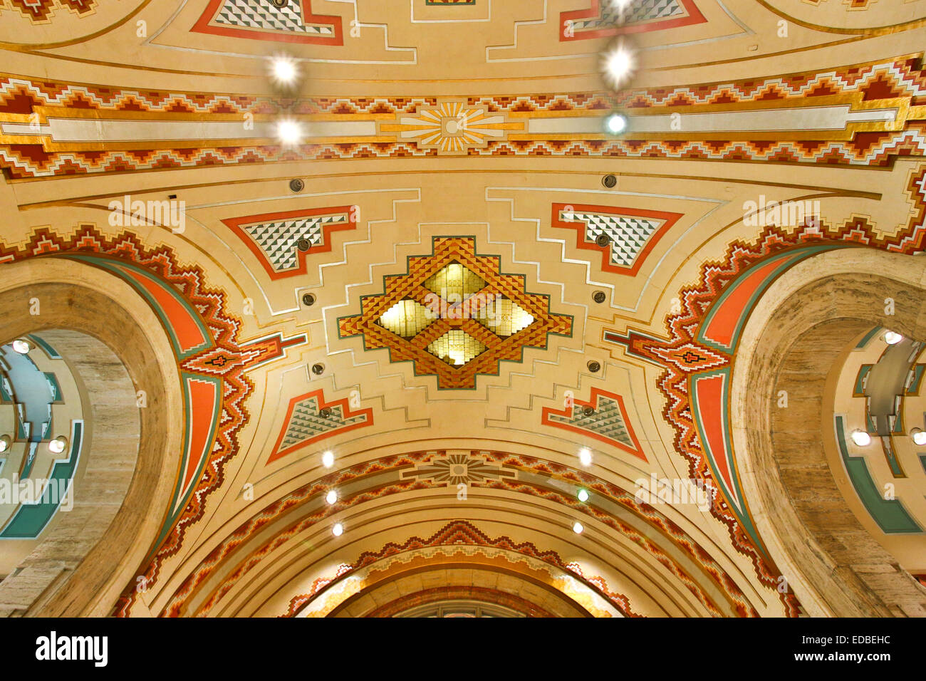 Guardian Building à l'intérieur de Detroit, Michigan, USA. Le 24 octobre 2014. Banque D'Images