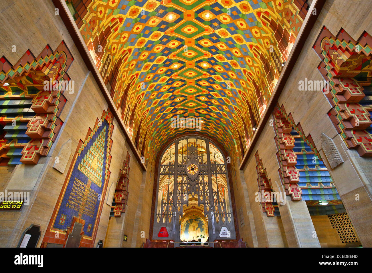 Guardian Building à l'intérieur de Detroit, Michigan, USA. Le 24 octobre 2014. Banque D'Images
