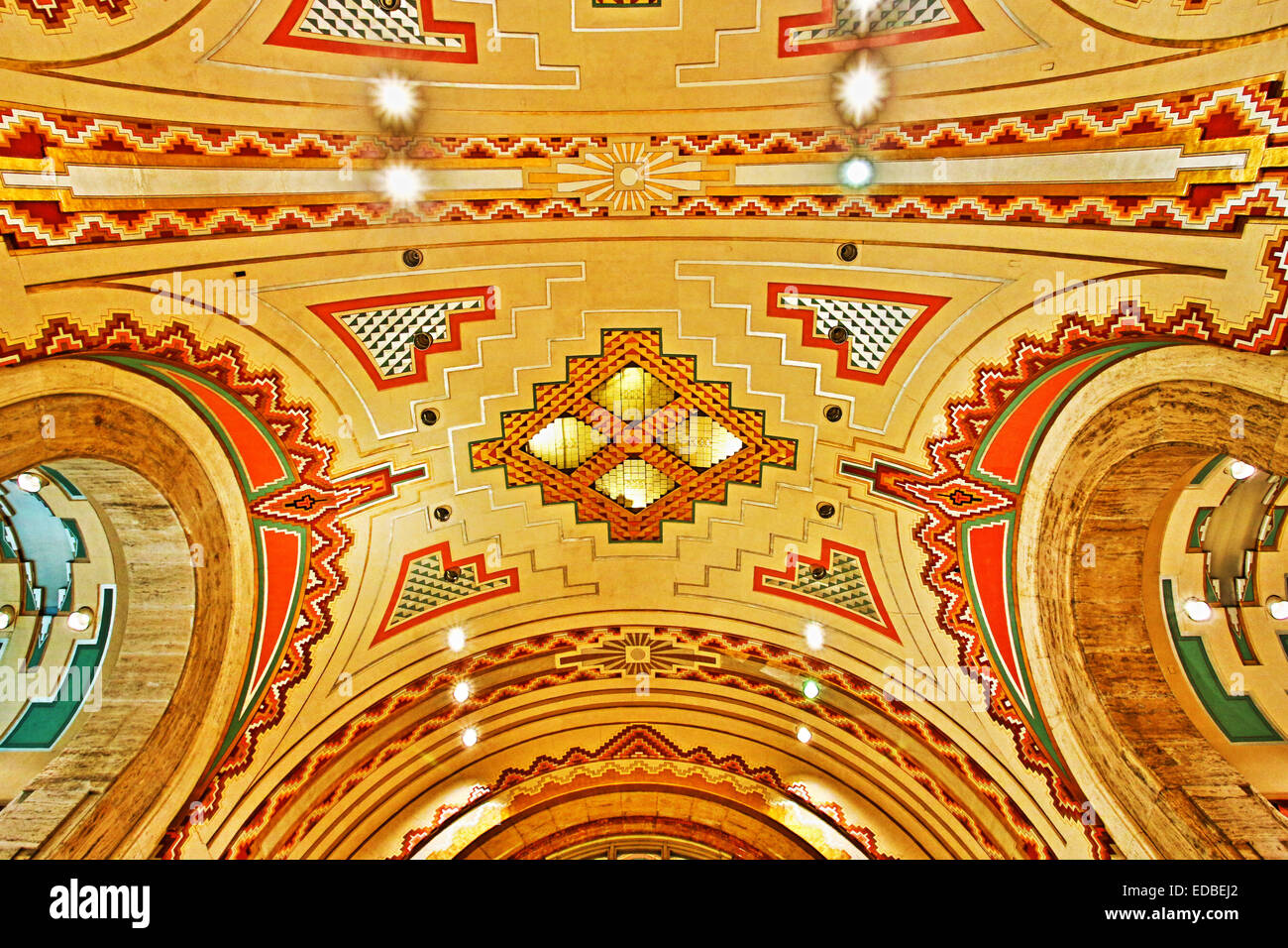 Guardian Building à l'intérieur de Detroit, Michigan, USA. Le 24 octobre 2014. Banque D'Images