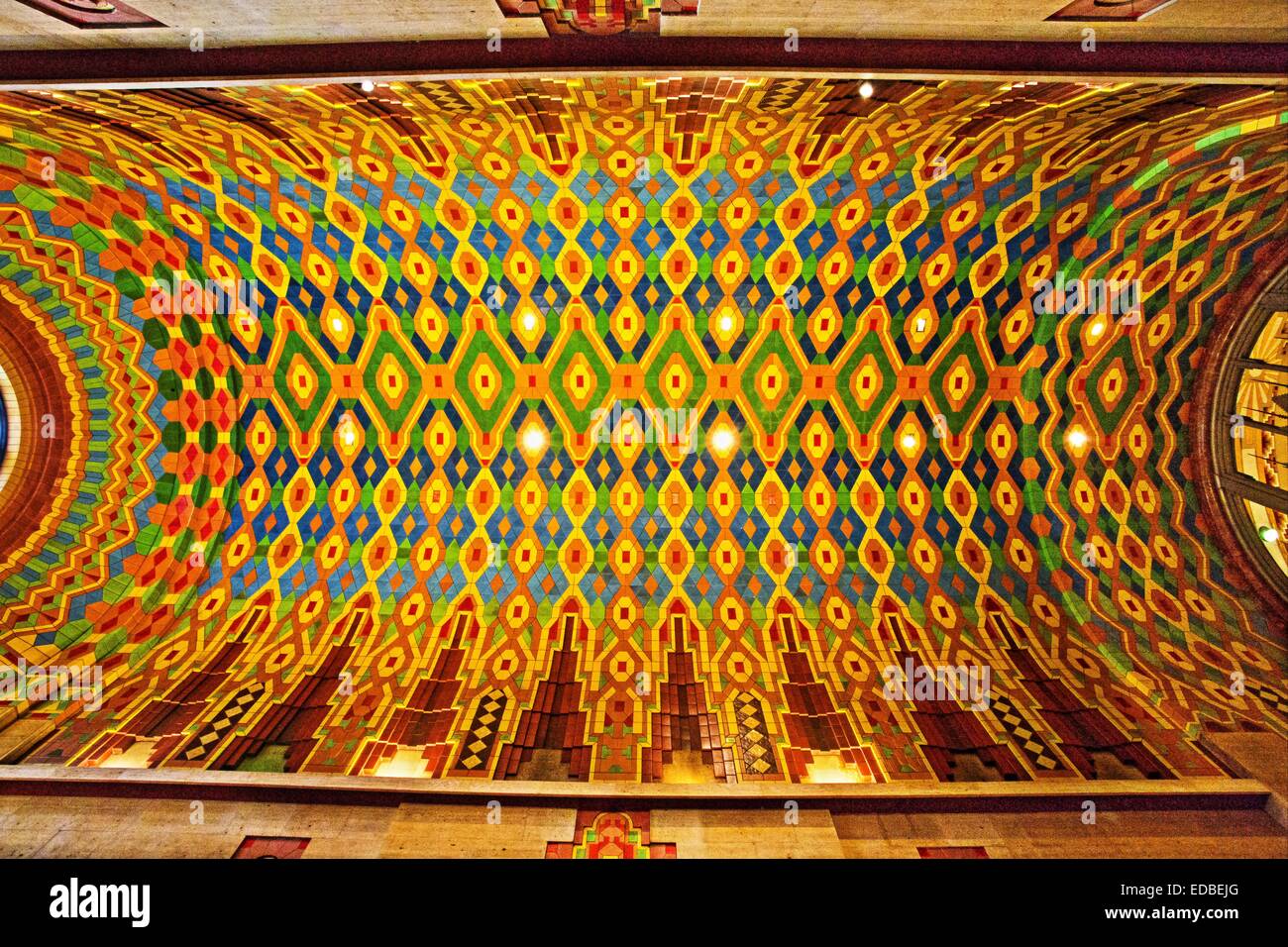 Guardian Building à l'intérieur de Detroit, Michigan, USA. Le 24 octobre 2014. Banque D'Images