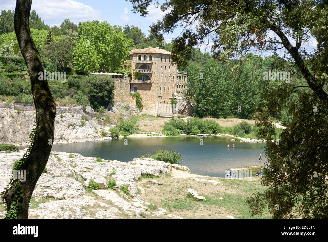 Le Gardon, le Pont du Gard, Provence, France Banque D'Images