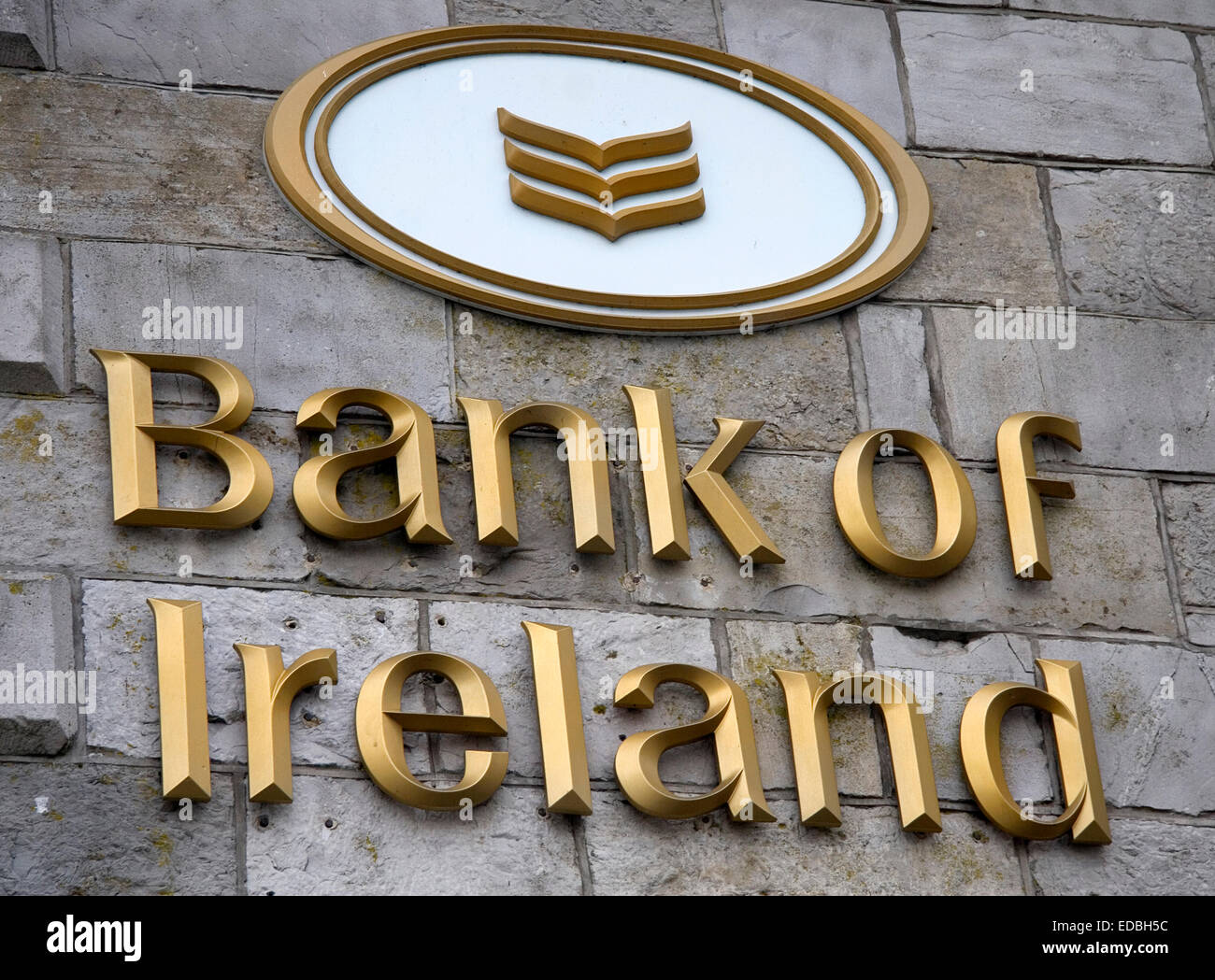 Une Direction générale de la Banque d'Irlande, Roscommon, ouest de l'Irlande. Banque D'Images
