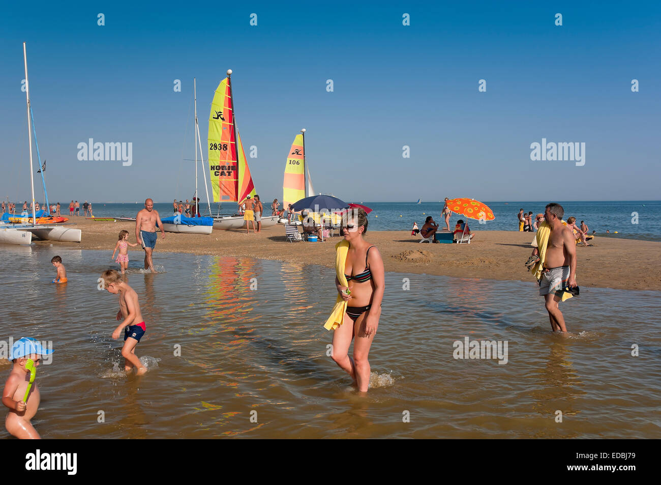 Plage centrale, Isla Cristina, province de Huelva, Andalousie, Espagne, Europe Banque D'Images