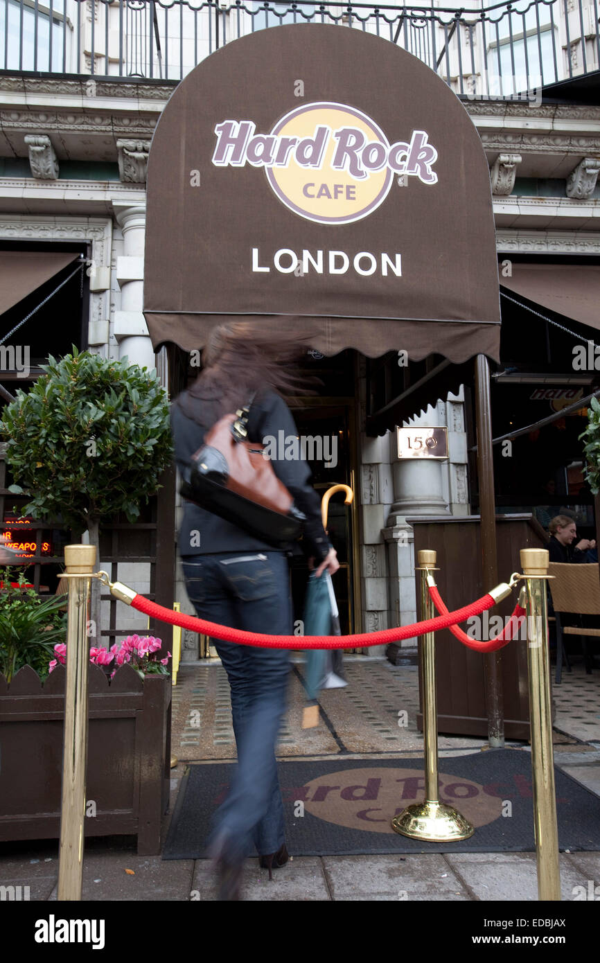 De l'extérieur d'un Hard Rock Cafe de Londres Banque D'Images