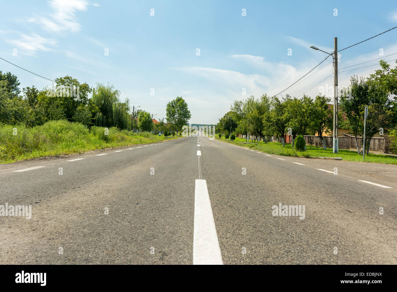 Route de campagne Paysage dans l'été Banque D'Images