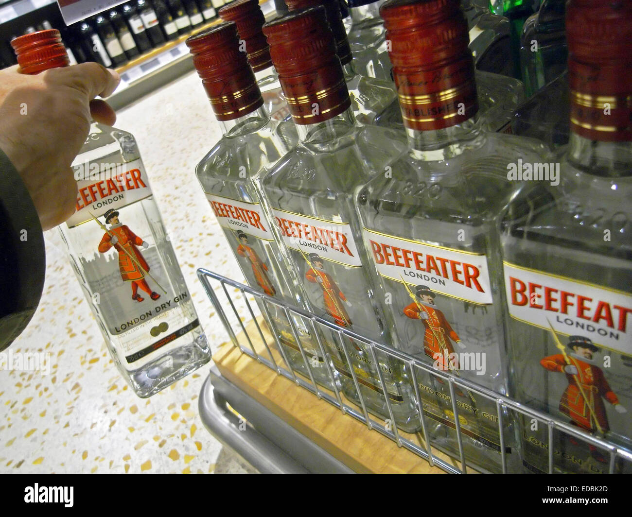 Image d'illustration de Gin Beefeater, une marque Pernod Ricard. Banque D'Images
