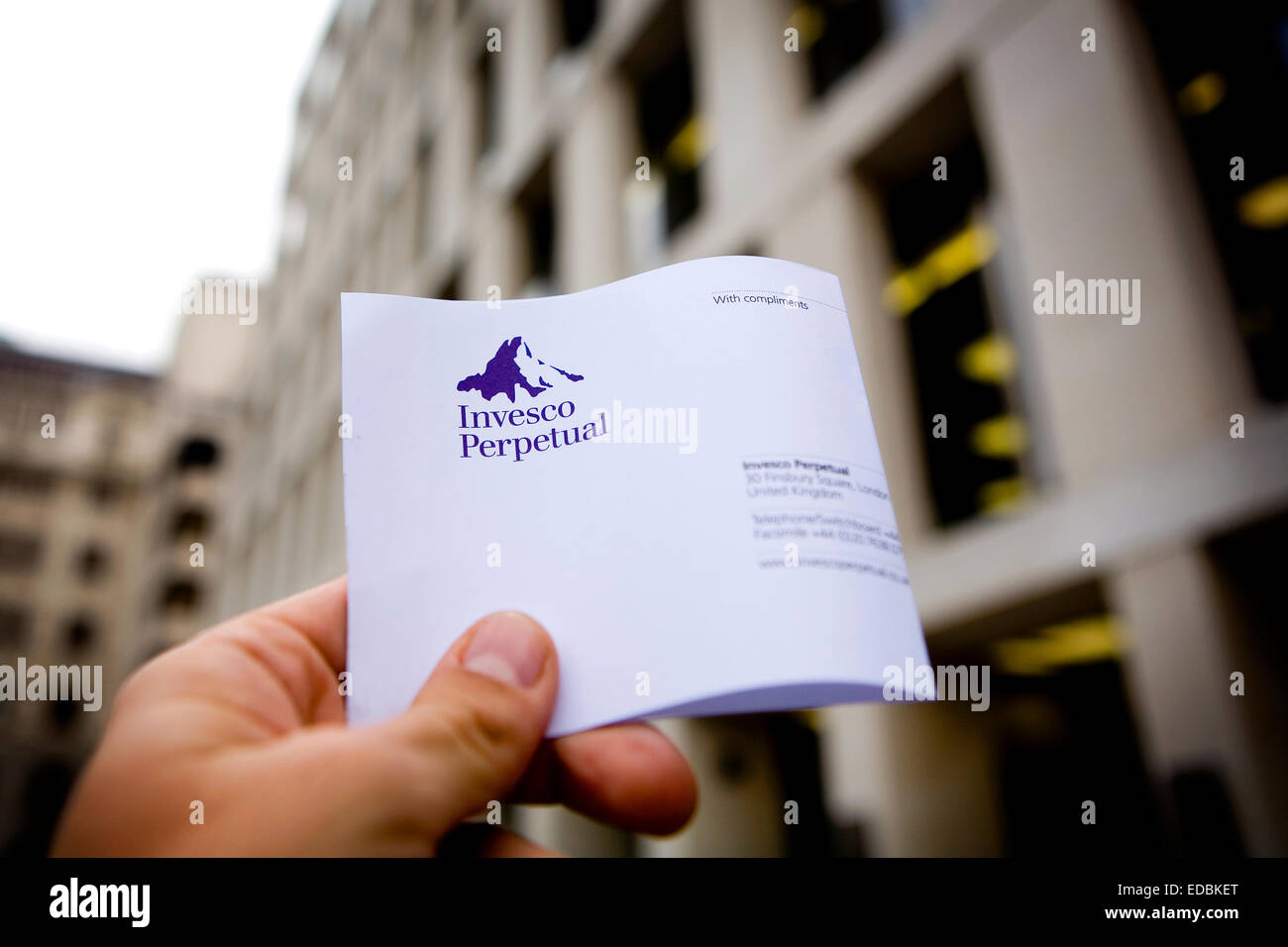 Le siège de l'Invesco sur Finsbury Square Banque D'Images
