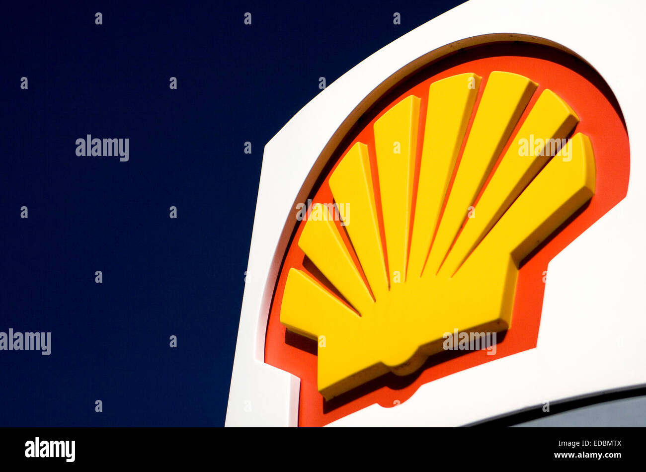 Image d'illustration d'une station-service Shell, Londres. Banque D'Images