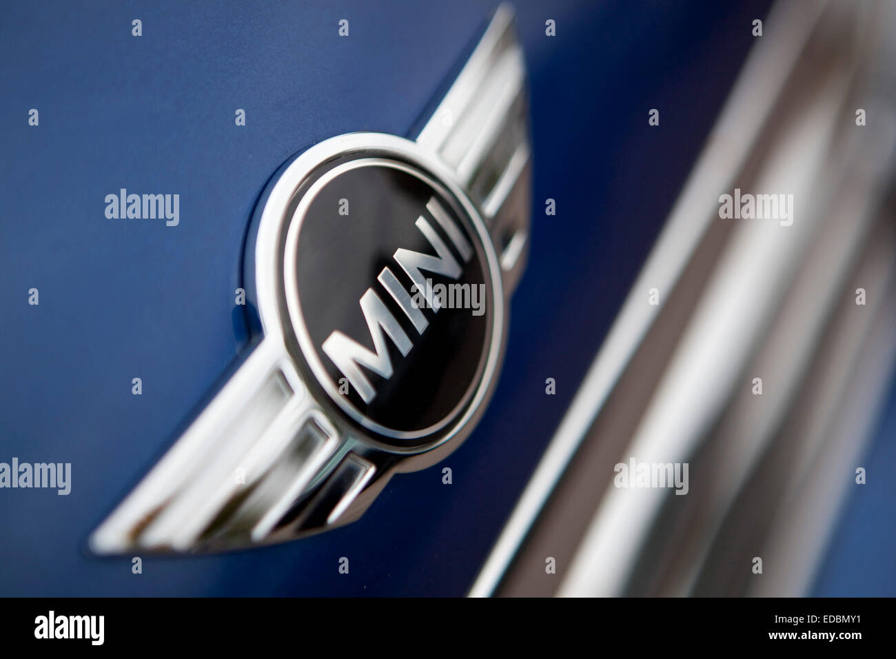 Voiture BMW Mini badge. Banque D'Images