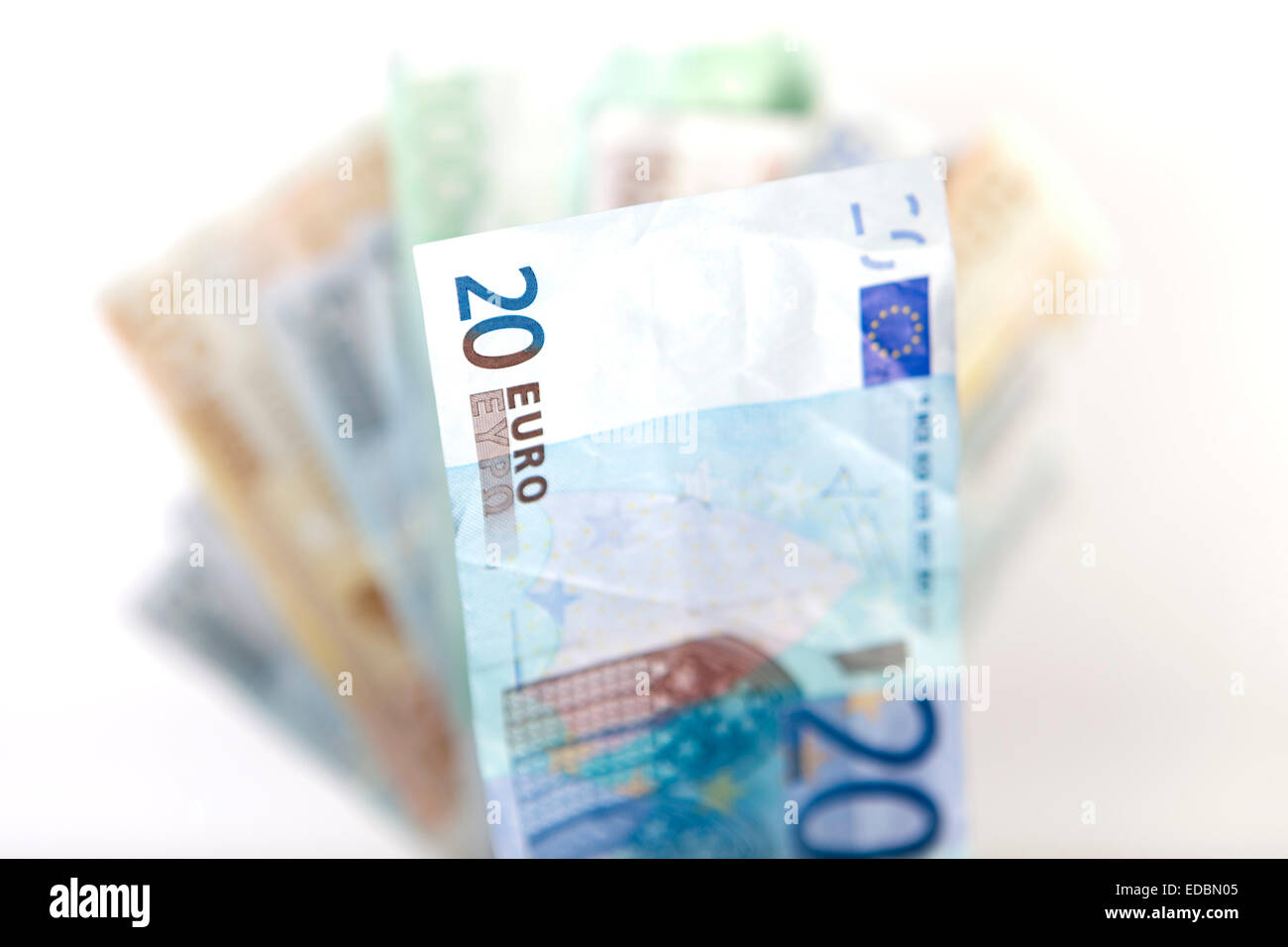 Image d'illustration d'une note de 20 euros. Banque D'Images