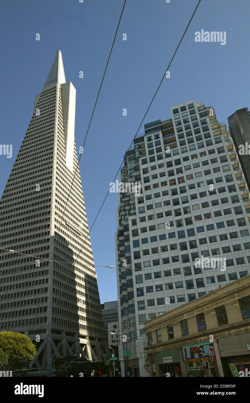 San Francisco, CA. La Transamerica Pyramid. Banque D'Images