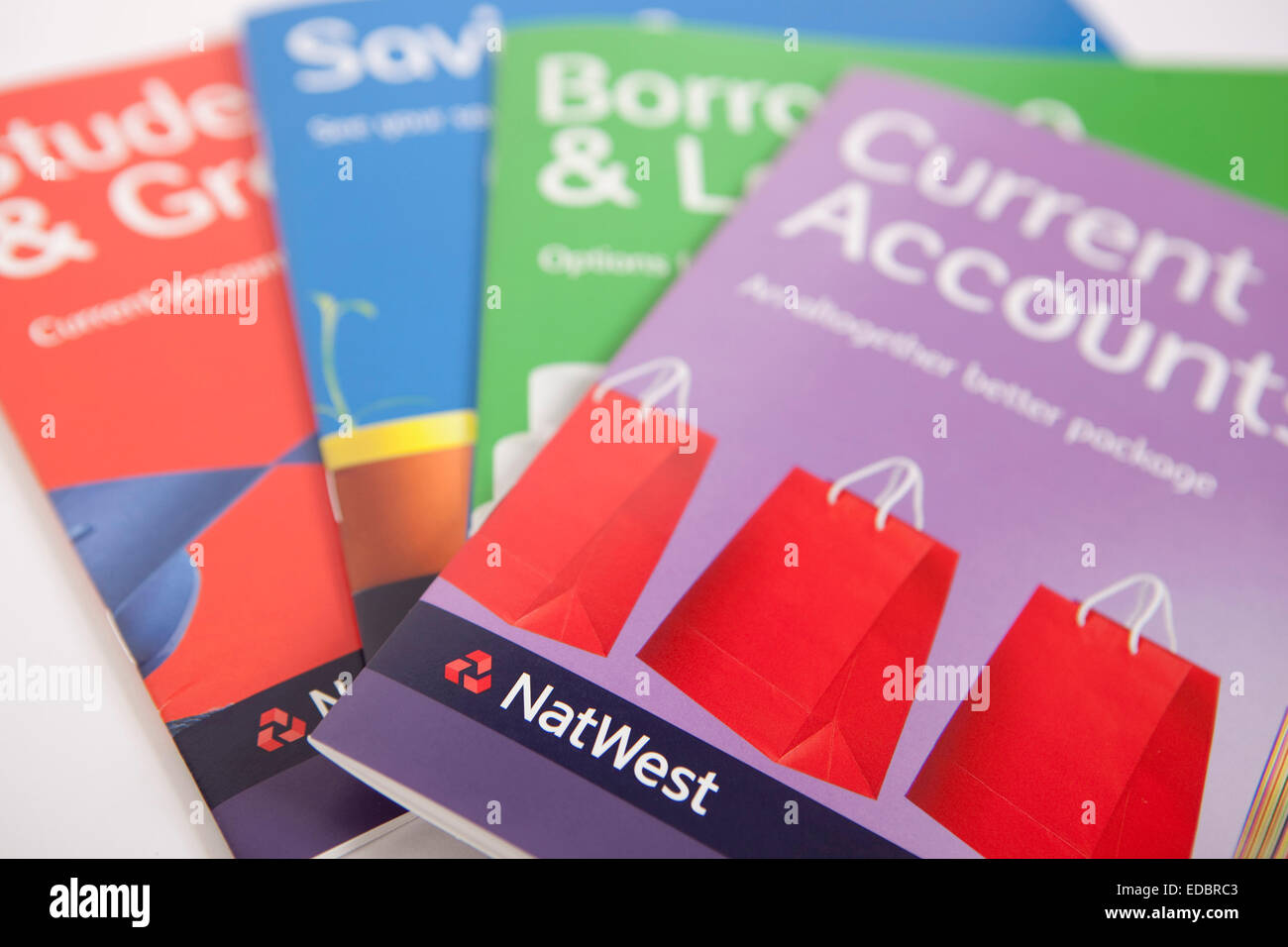 Image d'illustration des services offerts par NatWest. Banque D'Images